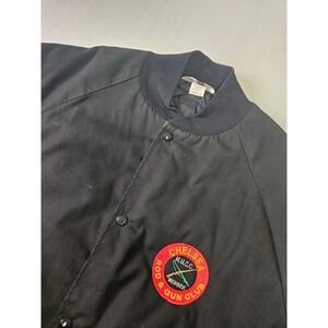 Westark Bomber Jacket Mens XL Black Vintage Chelsea Rod Gun Club Patch USA Made